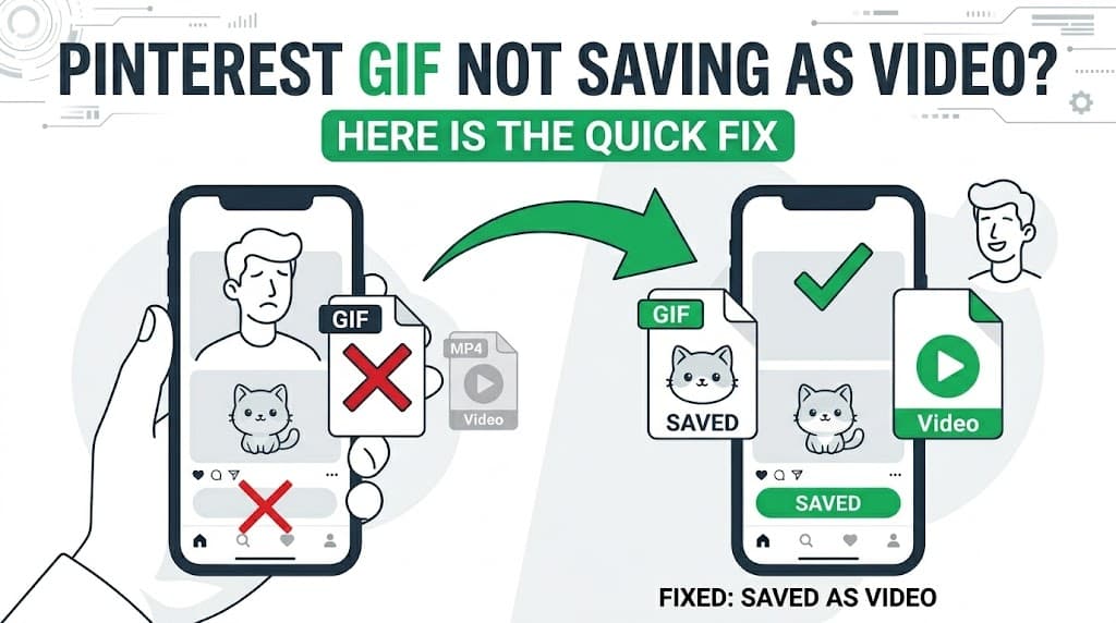 Pinterest GIF not Saving as Video Fix